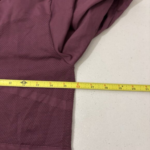 Z by Zella Purple Spandex Mock Neck Long Sleeve Crop Workout Top Size Large - Picture 7 of 9